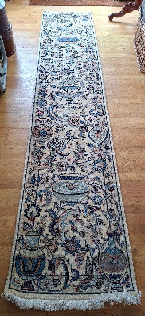 Perzisch Kashmar loper-tapijt, Ophalen, 200 cm of meer, 50 tot 100 cm, Zo goed als nieuw