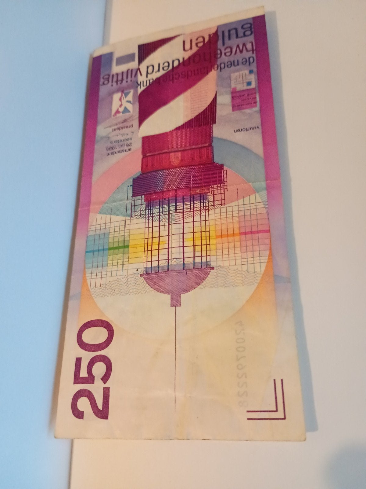 Zeldzaam 250 Gulden biljet 'Vuurtoren', Ophalen of Verzenden, 250 gulden, Los biljet