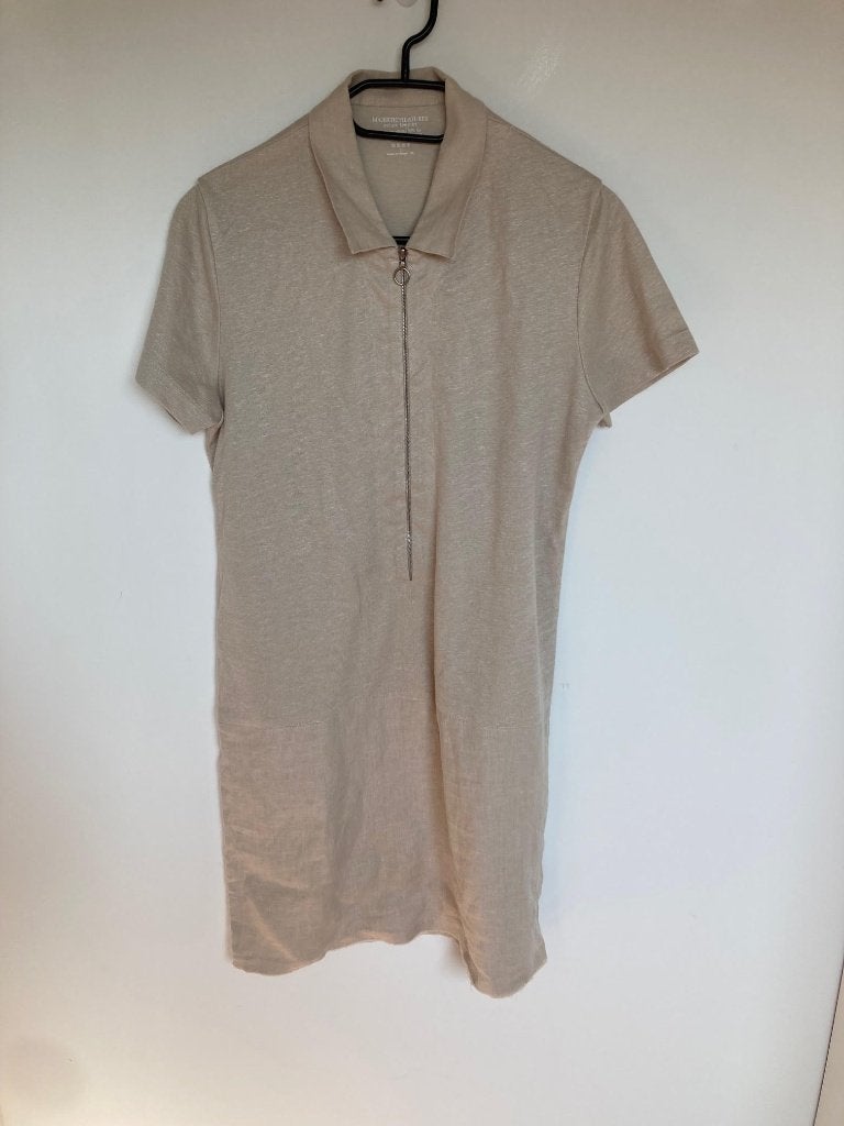 Majestic Filatures linnen polo jurk beige maat 2/M, Maat 38/40 (M), MAJESTICFILATURES RETAIL, Beige, Ophalen of Verzenden