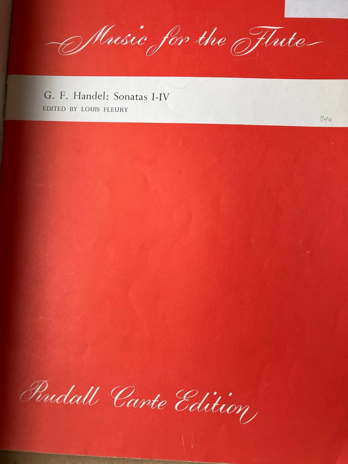 G. F. Handel: Sonatas I-IV voor Fluit en Piano, Muziek en Instrumenten, Klassiek, Ophalen of Verzenden, Zo goed als nieuw, Dwarsfluit of Piccolo