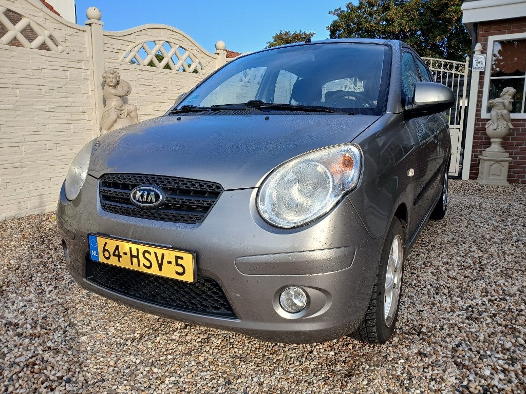 Kia Picanto 1.1 48KW 2009 Grijs airco, Stof, Zwart, 4 cilinders, Origineel Nederlands