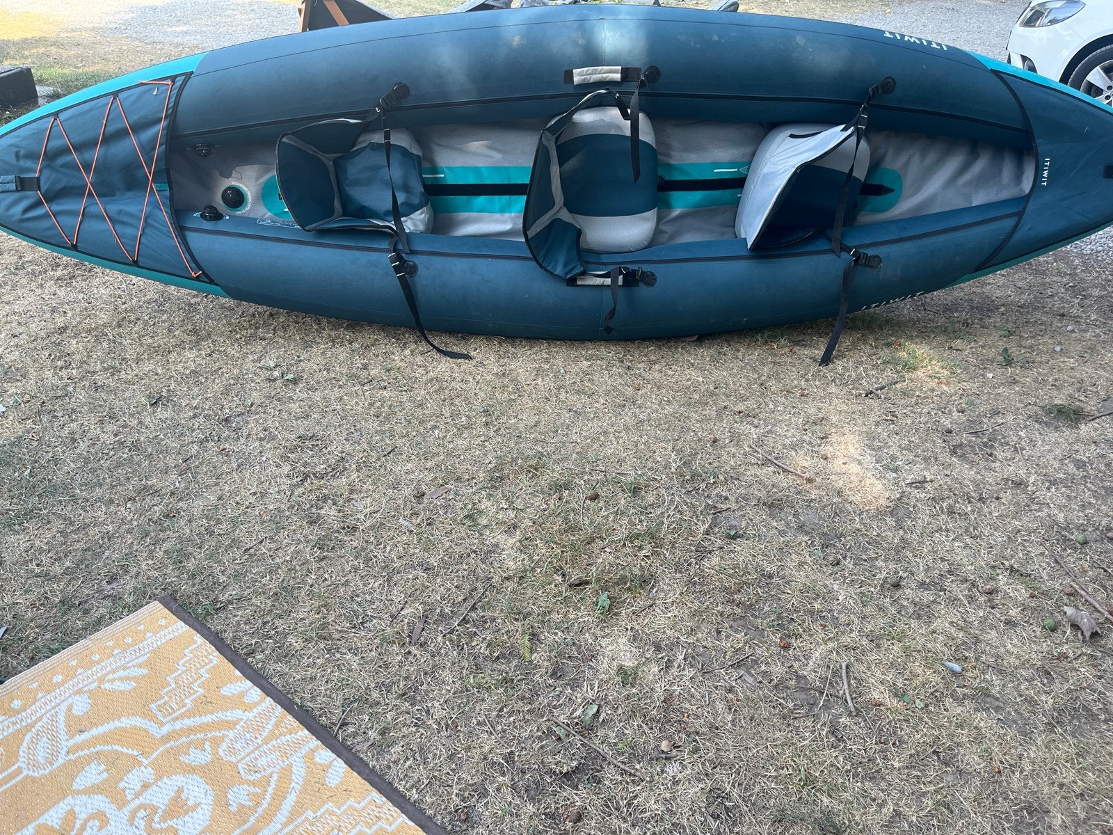 Itiwit opblaasbare kajak voor 2-3 personen met peddel, Watersport en Boten, Ophalen, Opblaasbaar, Zo goed als nieuw, 3-persoons of meer