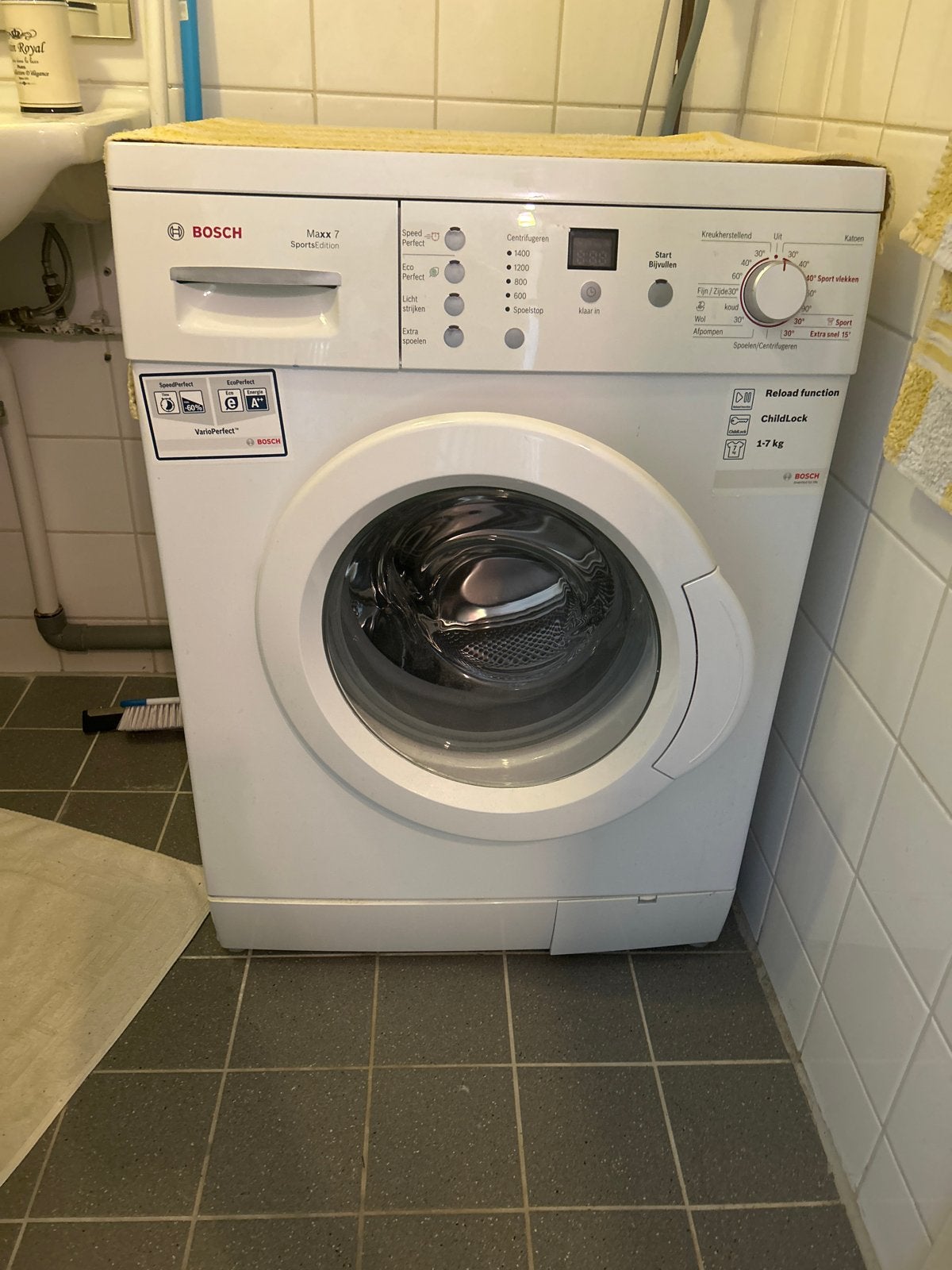 Bosch Maxx 7 SportEdition Wasmachine - Goede Staat, Witgoed en Apparatuur, Wasmachines, Ophalen, Zo goed als nieuw, 85 tot 90 cm