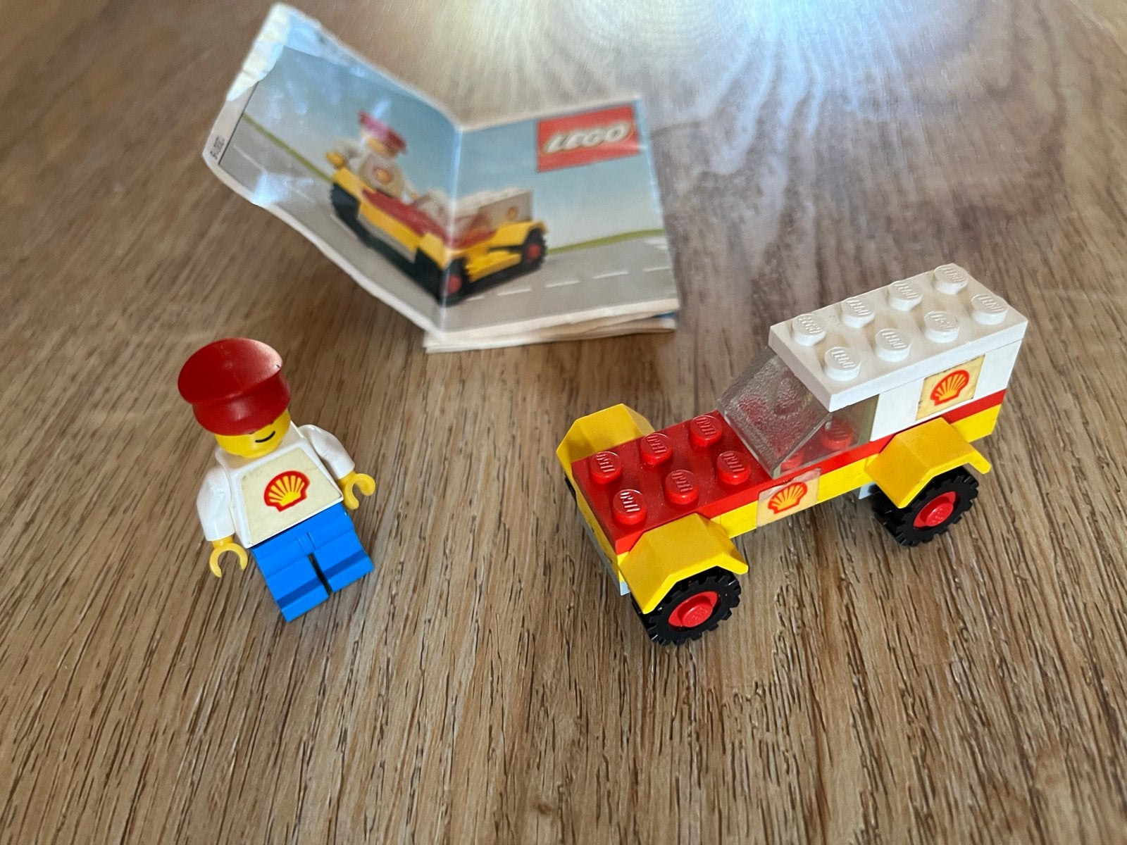Vintage LEGO Shell set 604 met figuur en instructies, Ophalen of Verzenden, Gebruikt, Overige merken
