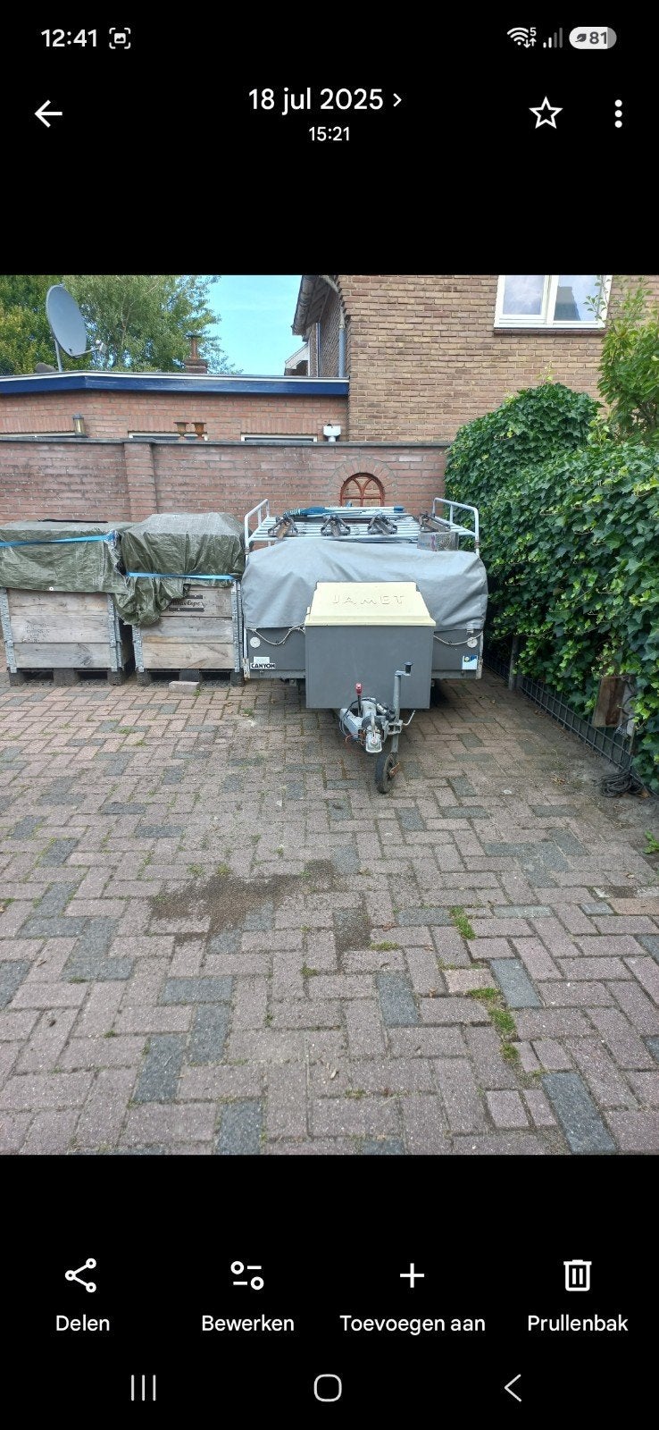 Compacte Jamet vouwwagen - voor avontuurlijke kampeerd, Ophalen of Verzenden