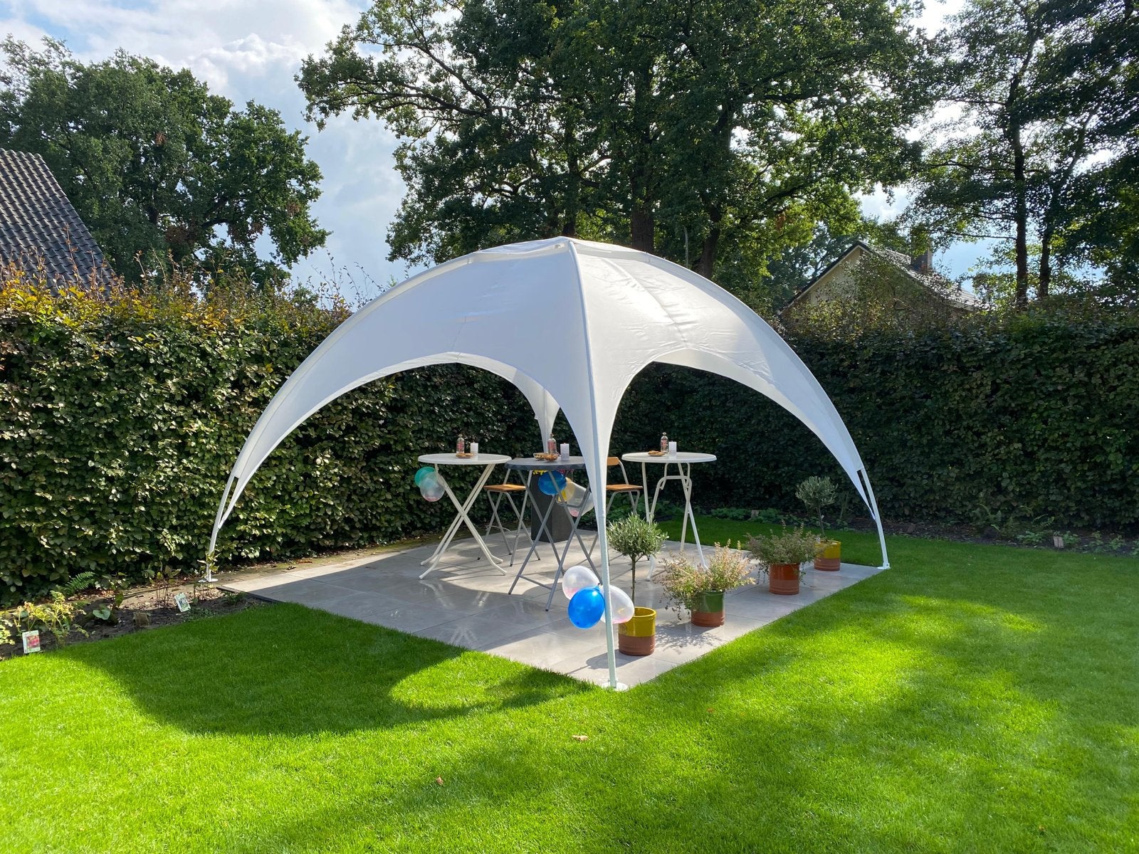 Partytent 4x4 meter - Zo goed als nieuw, Ophalen, Partytent, Minder dan 5 meter, Zo goed als nieuw