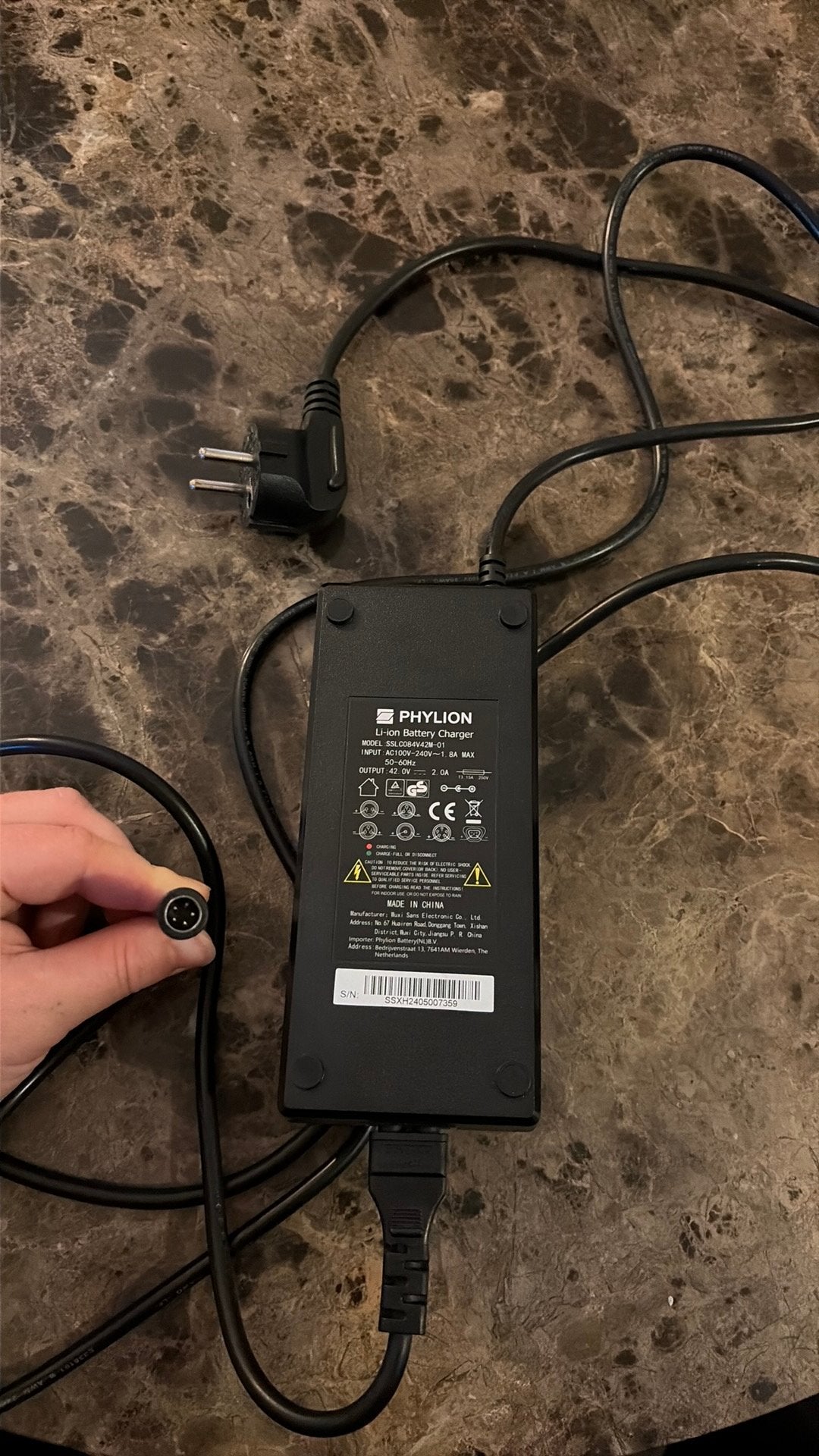Phylion Li-ion batterijlader 42V 2A & 54.6V 2A, Ophalen of Verzenden, Nieuw