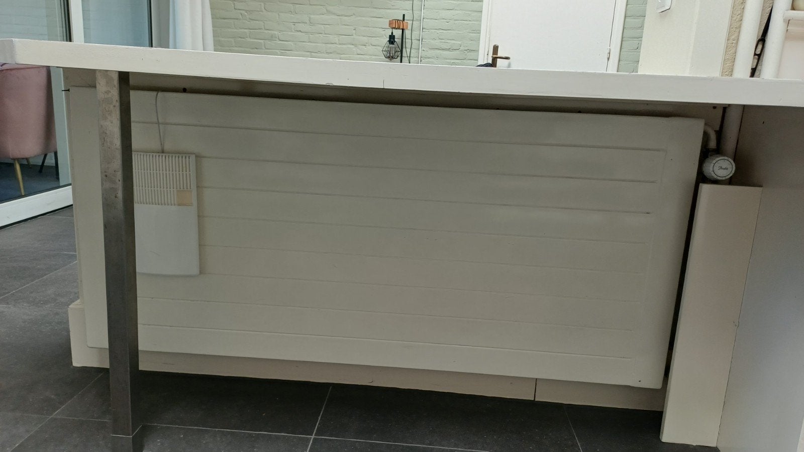 Radiator 140x63 cm met Danfoss thermostaat, Ophalen, 30 tot 80 cm, Gebruikt, Radiator