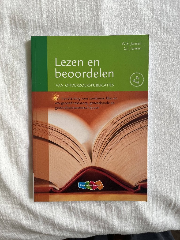 Lezen en beoordelen van onderzoekspublicaties, Diverse auteurs, Zo goed als nieuw, Alpha, HBO