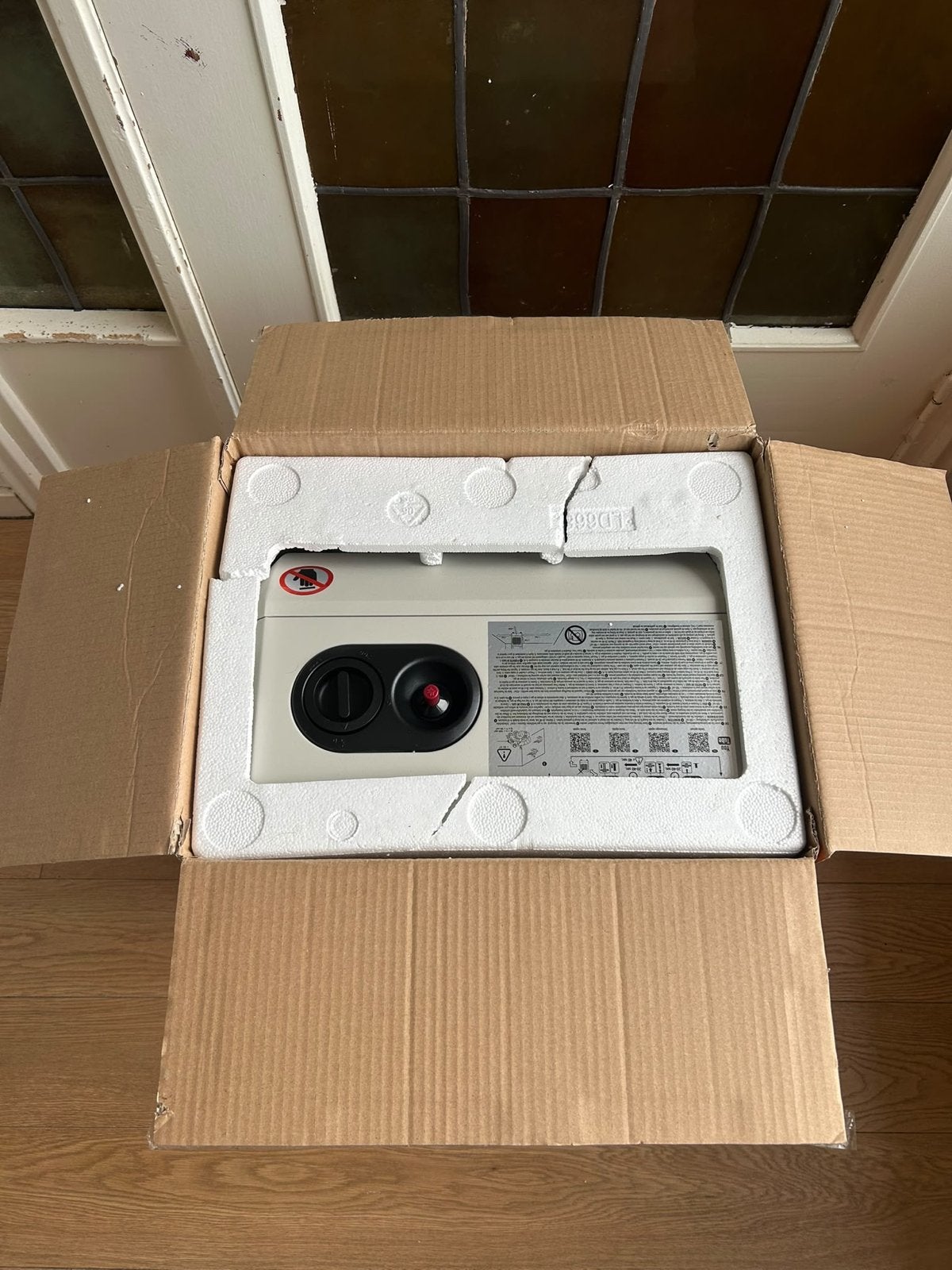 Nieuw in doos, gaskachel met gasfles koppeling, Ophalen, Minder dan 60 cm, 800 watt of meer, Kachel