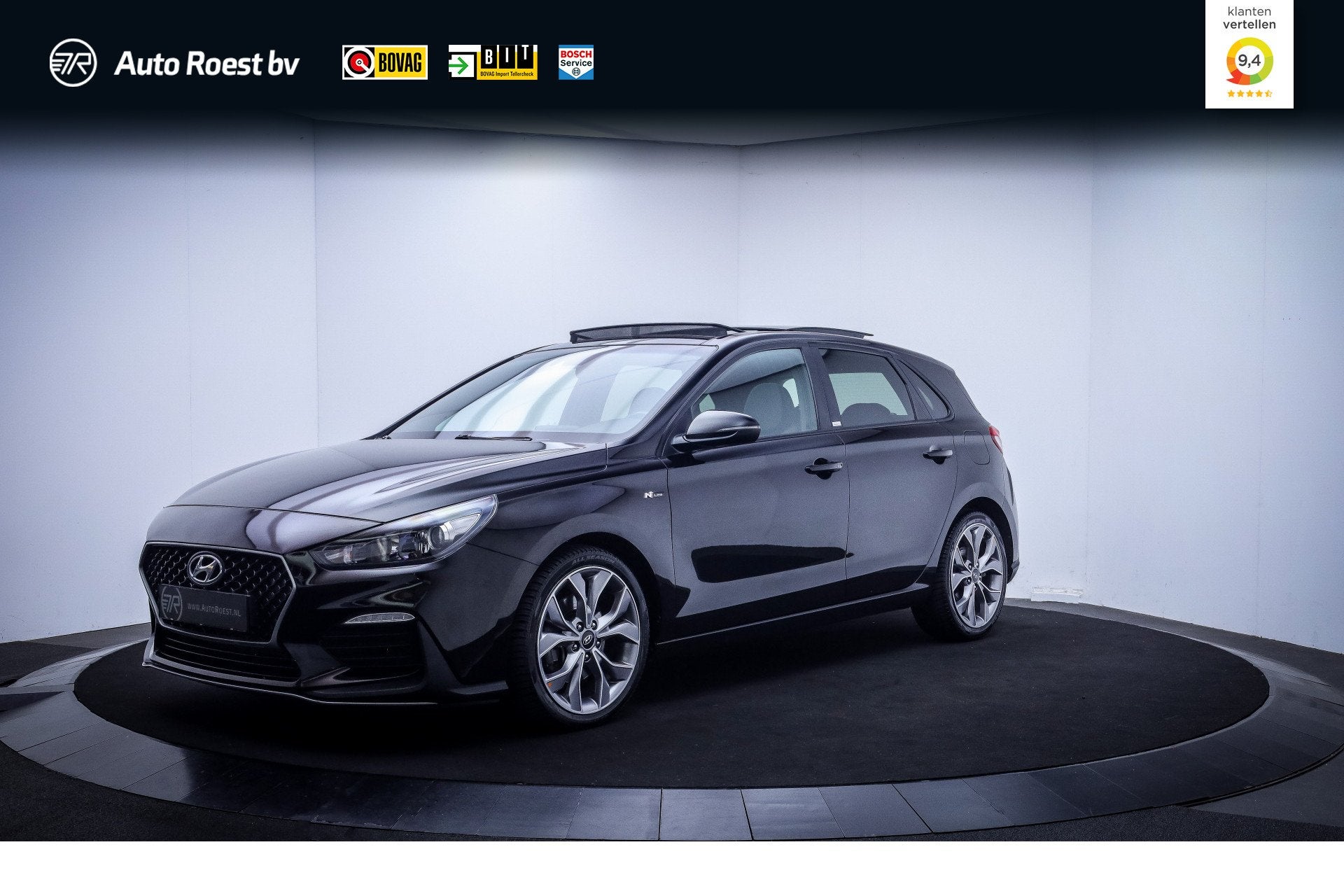 Hyundai i30 1.4 T-GDI 140Pk N-LINE Comf. Package PANO | CAME, Auto's, Dealer onderhouden, Zwart, 4 cilinders, 1210 kg