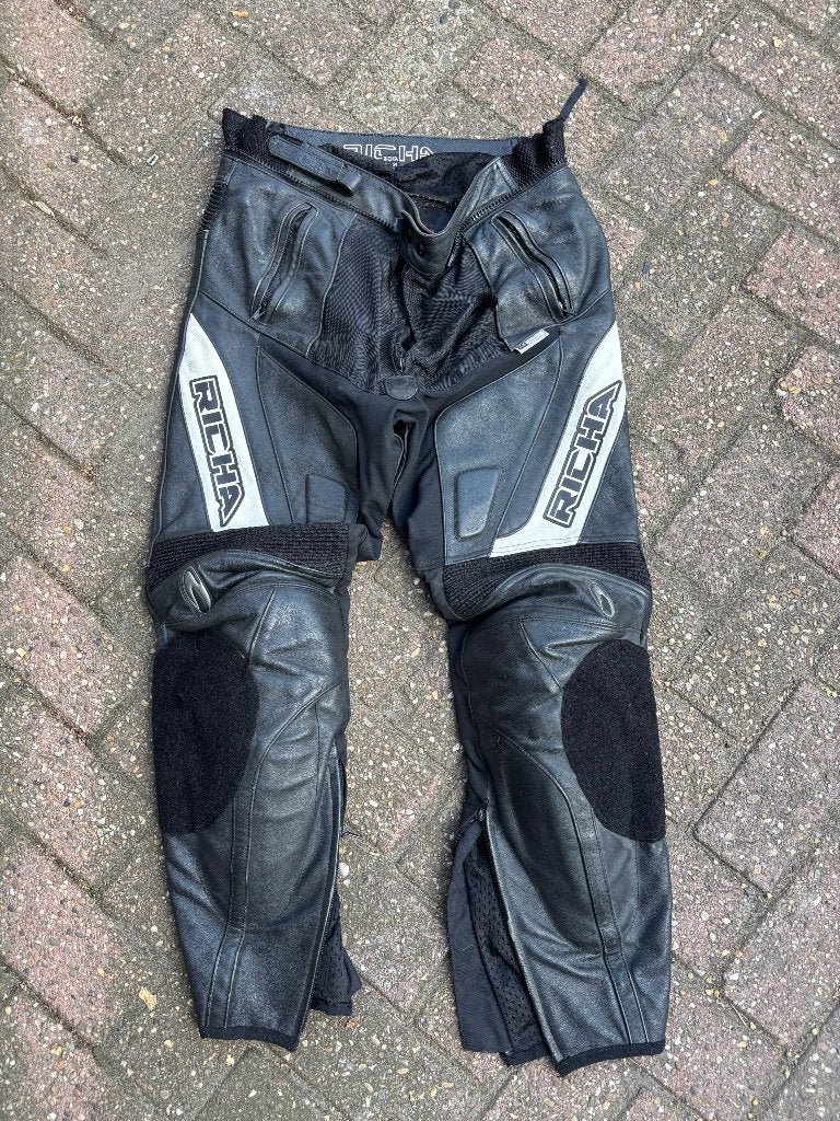 Leren motorbroek RICHA Viper S/M 36, Motoren, Broek | leer, Dames, Ophalen of Verzenden, Richa