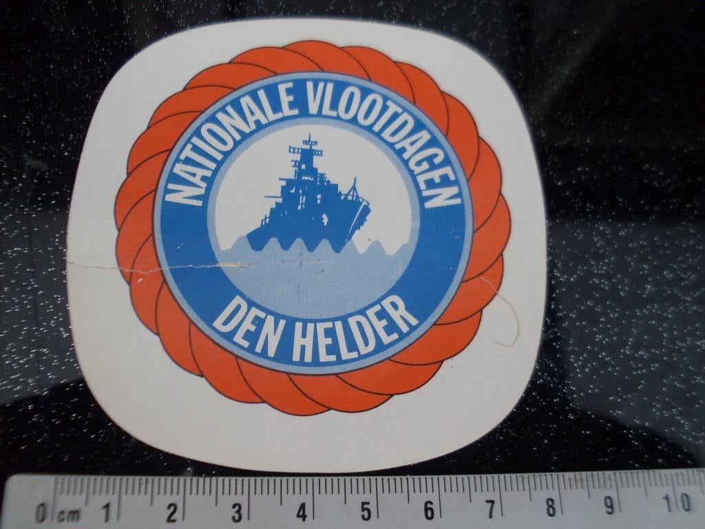 sticker nationale vlootdagen den helder logo embleem fregat, Verzenden, Zo goed als nieuw, Bedrijf of Vereniging