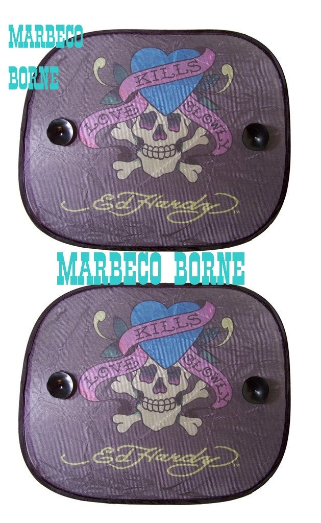 Ed Hardy "Skull" zonnescherm, autoscherm set van 2 stuks, Ed Hardy, Nieuw, Info@marbeco.nl, Ophalen of Verzenden