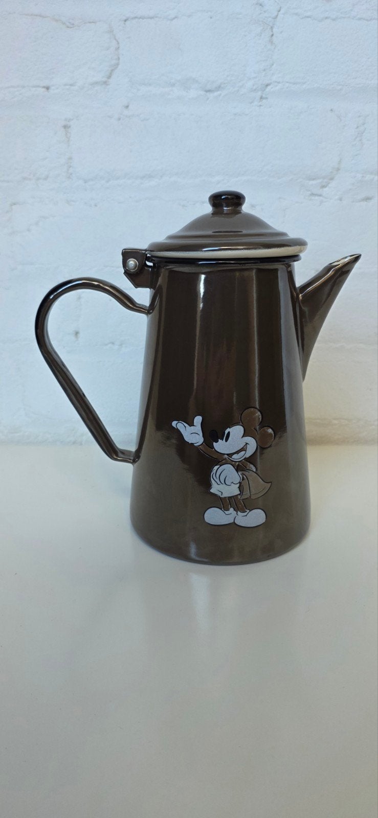 Disney Collectors item / Emaille koffiekan / Mickey Mouse, Ophalen of Verzenden, Mickey Mouse, Nieuw, Servies