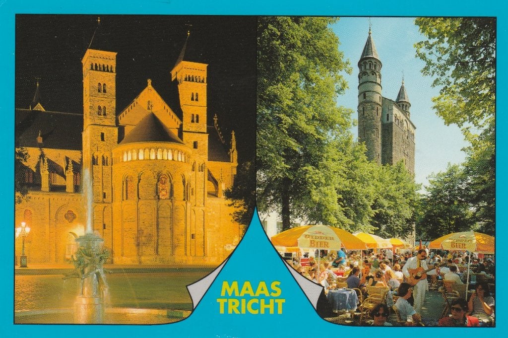 MAASTRICHT Vrijthof Kerken Terras, Verzenden, 1980 tot heden, Gelopen, Limburg
