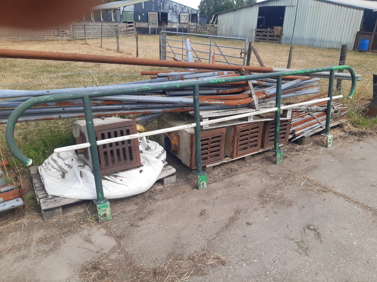 stalen brug leuning, Ophalen, Gebruikt, IJzer