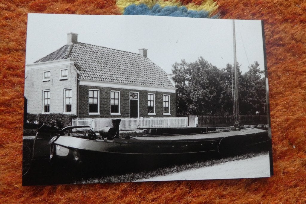 Loppersum met Boot en Huis aan Wijmers, Verzamelen, Ophalen of Verzenden, Voor 1940, Overige onderwerpen, Foto
