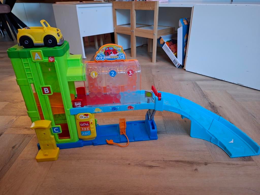 Fisher-Price Little People Autowasstraat, Kinderen en Baby's, Speelgoed | Overig, Ophalen, Zo goed als nieuw, Jongen of Meisje