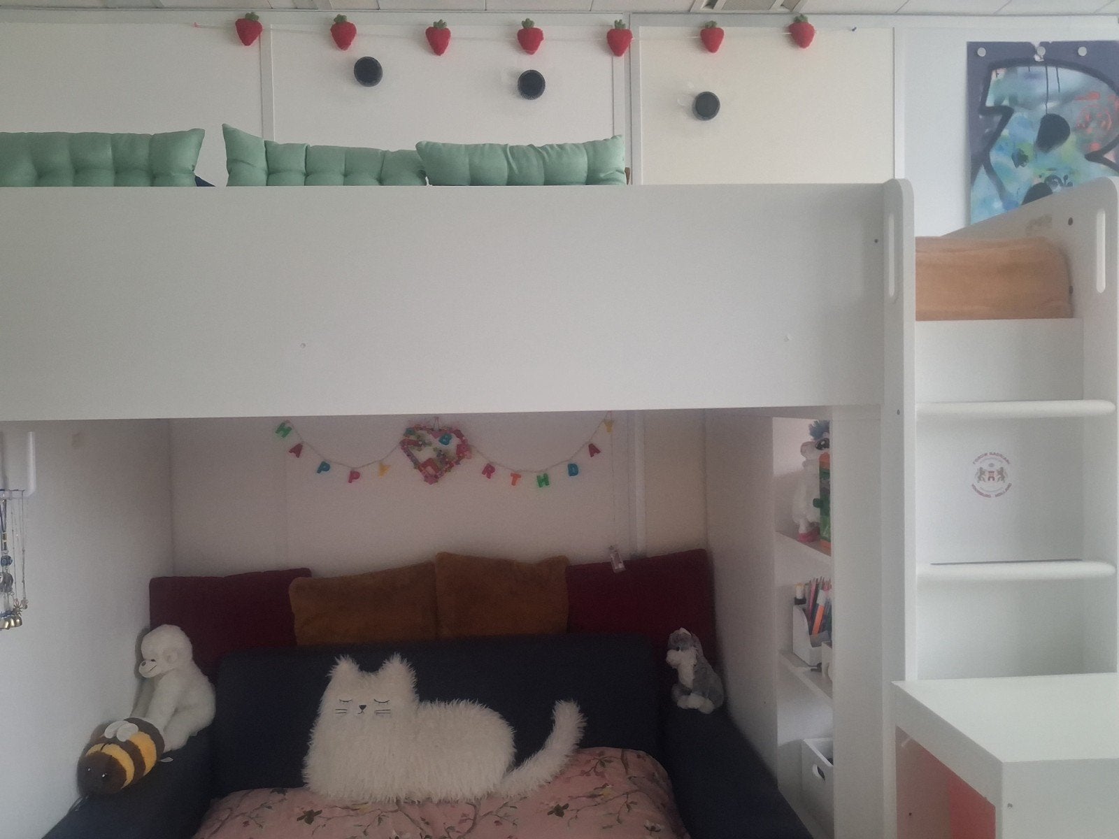 IKEA SMÅSTAD Hoogslaper met opbergruimte (zonder tafel), Ophalen, Gebruikt, Eenpersoons, 200 cm