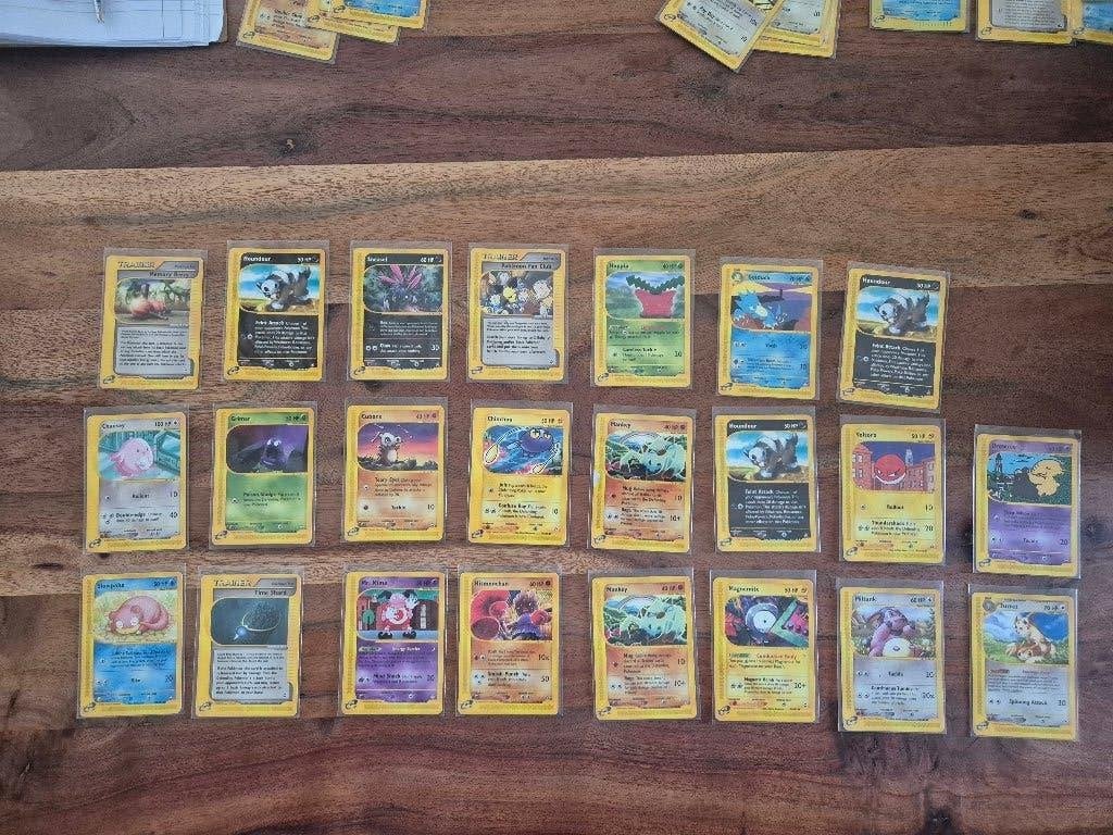 Partij vintage Pokémon Kaarten Aquapolis, Hobby en Vrije tijd, Ophalen of Verzenden, Gebruikt, Meerdere kaarten