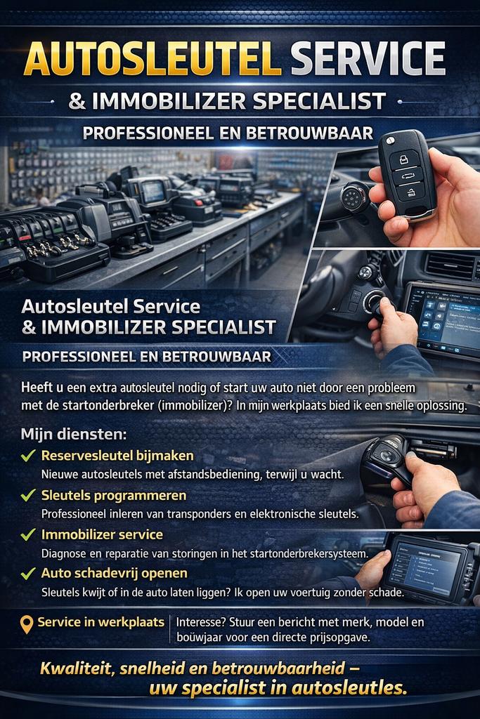 Autosleutel Service & Immobilizer Specialist, Auto diversen, Auto-accessoires, Aycar, Nieuw, Ophalen of Verzenden, Aycar
