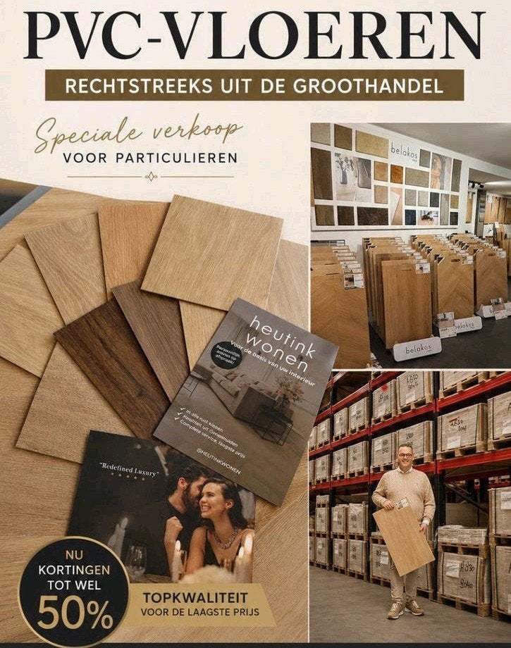 PVC VLOEREN ZATERDAGMORGEN RECHTSTREEKS HEUTINK GENEMUIDEN, Ophalen, 75 m² of meer, Grijs, Overige typen