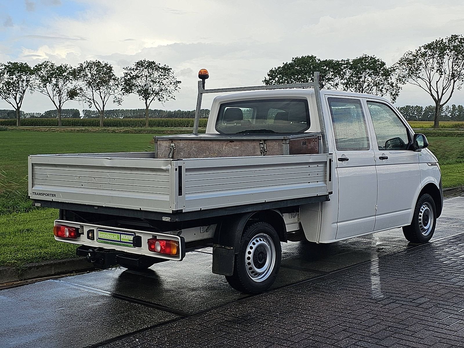 VOLKSWAGEN TRANSPORTER 2.0 TDI l2 dubbel cabine ac!, Auto's, Stoelverwarming, Gebruikt, Euro 6, 150 pk