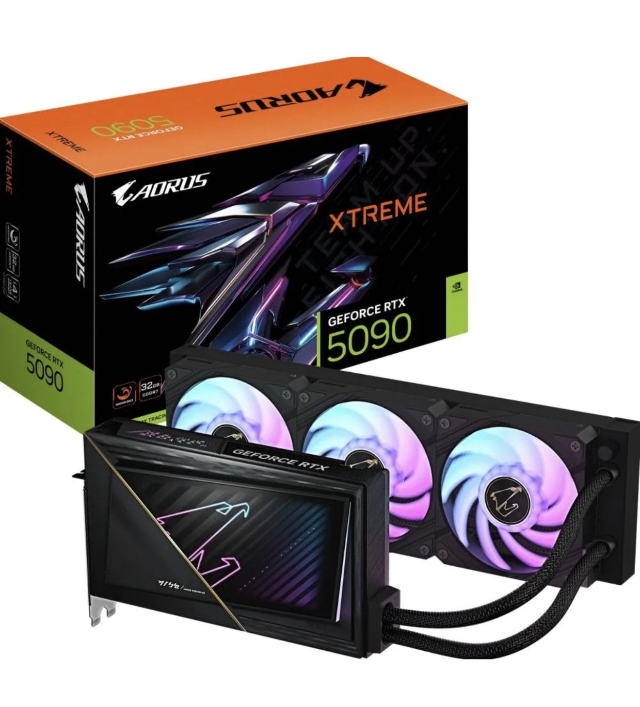 Gigabyte AORUS GeForce RTX 5090 XTREME WATERFORCE 32GB–Nieuw, Ophalen, GDDR6, Nieuw, HDMI