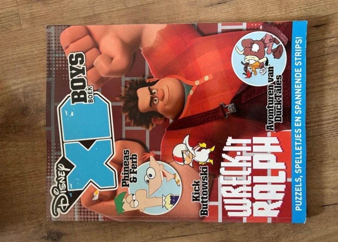 Disney Boys Boek: Wreck-It Ralph, Phineas & Ferb, DuckTales, Ophalen, Zo goed als nieuw, Fictie algemeen