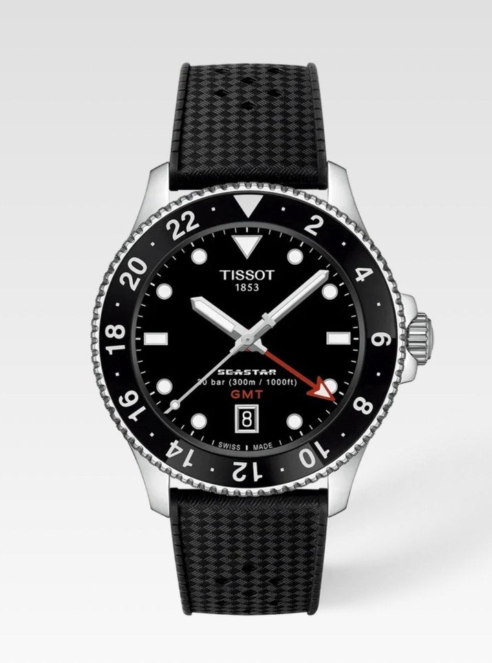 Tissot Seastar 1000 GMT 40mm, Sieraden, Tassen en Uiterlijk, Horloges | Heren, Overige merken, Staal, Polshorloge, Kunststof