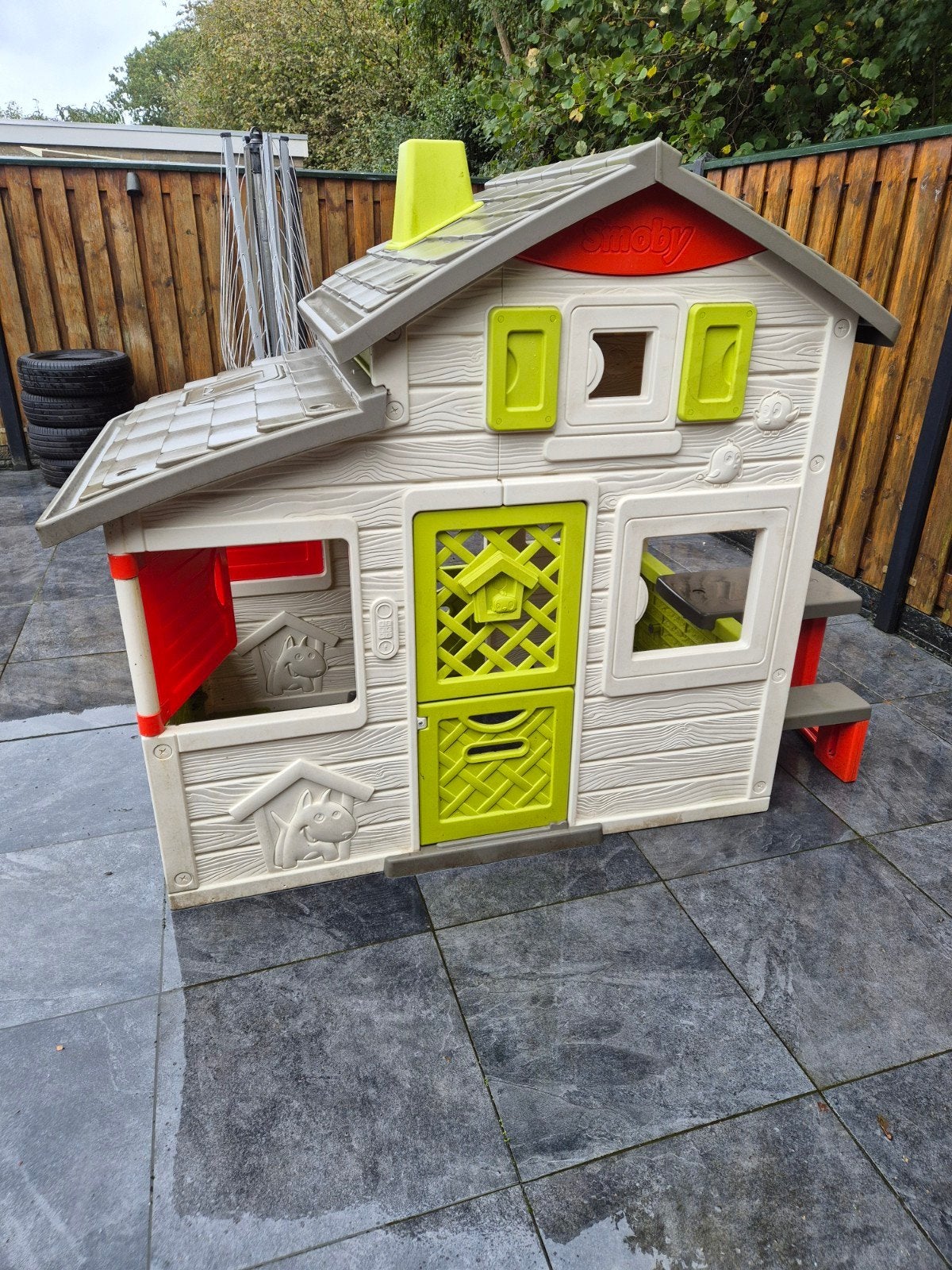 Smoby Speelhuisje met Picknicktafel en Keuken, Ophalen, Gebruikt, Kunststof