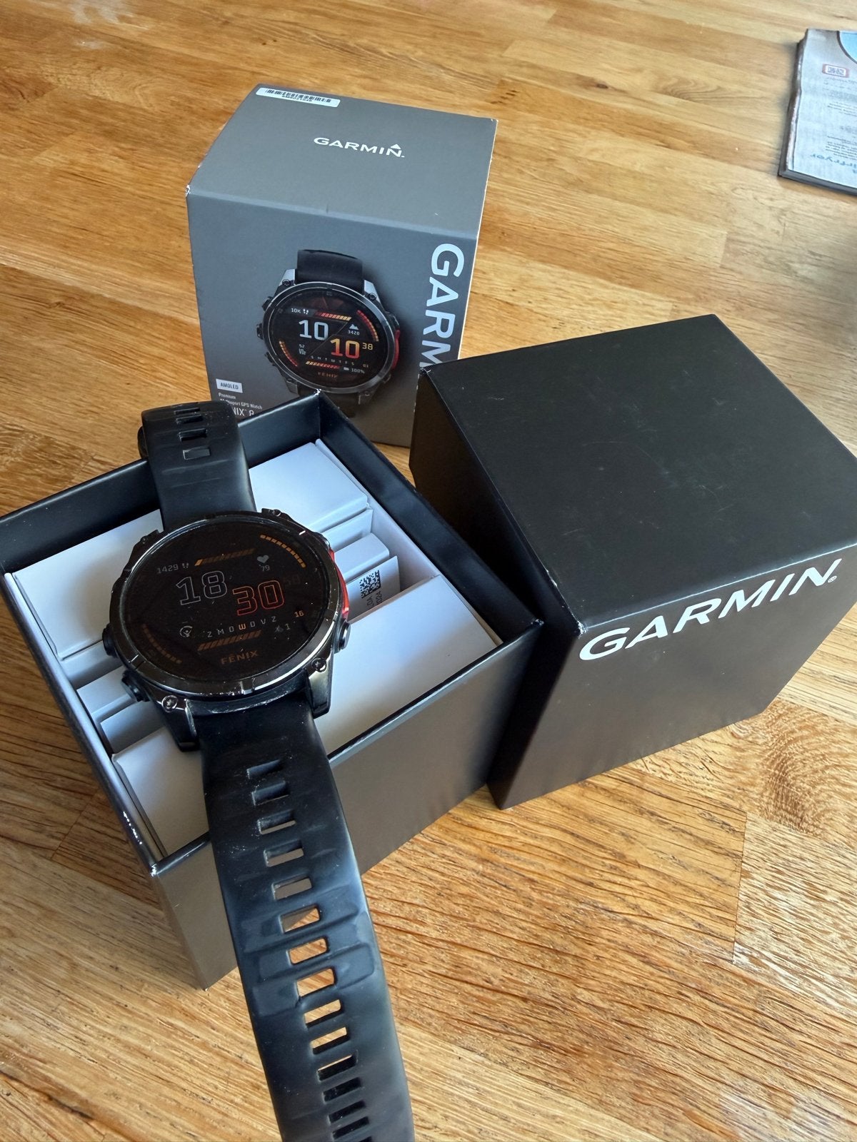 Garmin Fenix 8 47mm Multisport GPS Smartwatch, Afstand, Zwart, Ophalen of Verzenden, Zo goed als nieuw