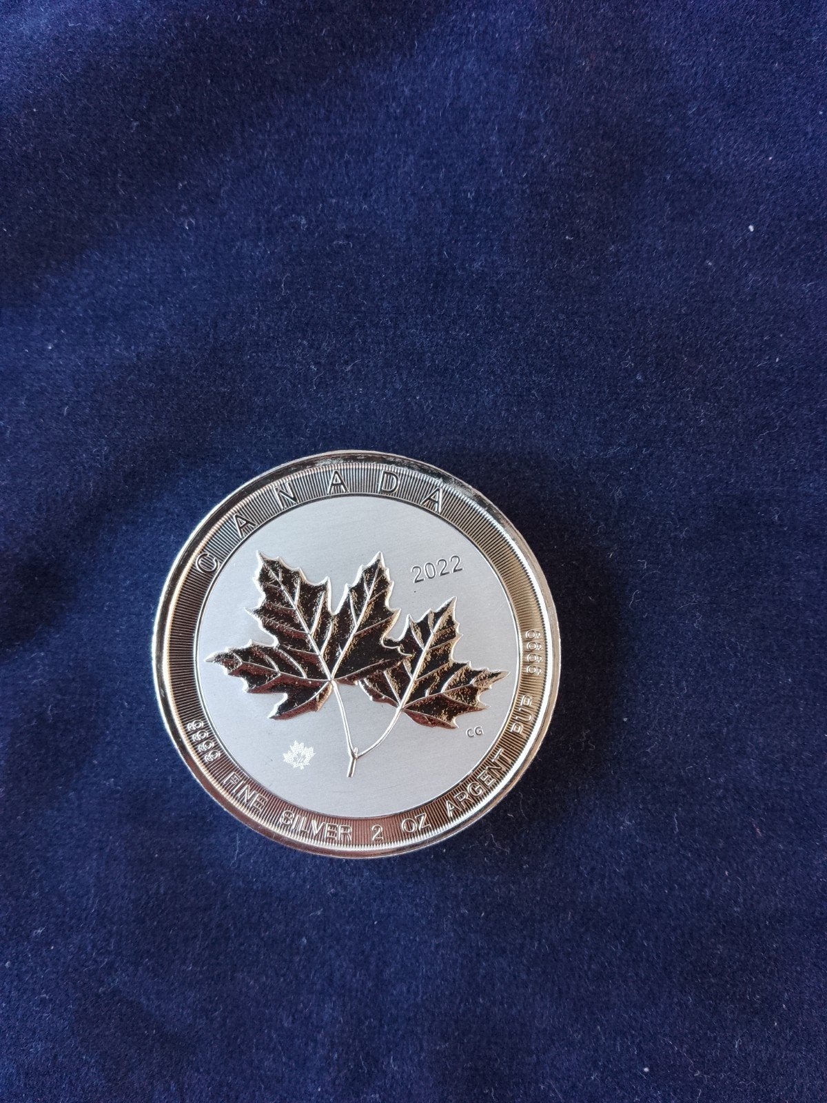2 oz zilver twin Maple Leaf 2021, Ophalen of Verzenden, Noord-Amerika, Zilver