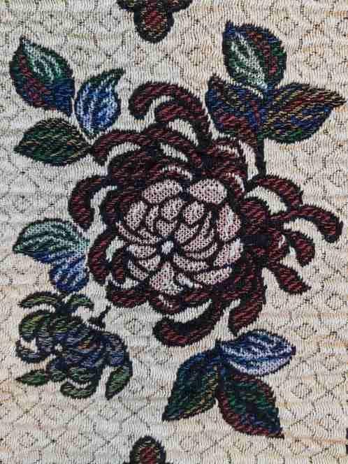 Grand foulard bloemen paars blauw groen 155/150 cm, Huis en Inrichting, Woonaccessoires | Plaids en Woondekens, Gebruikt, Etten-Leur