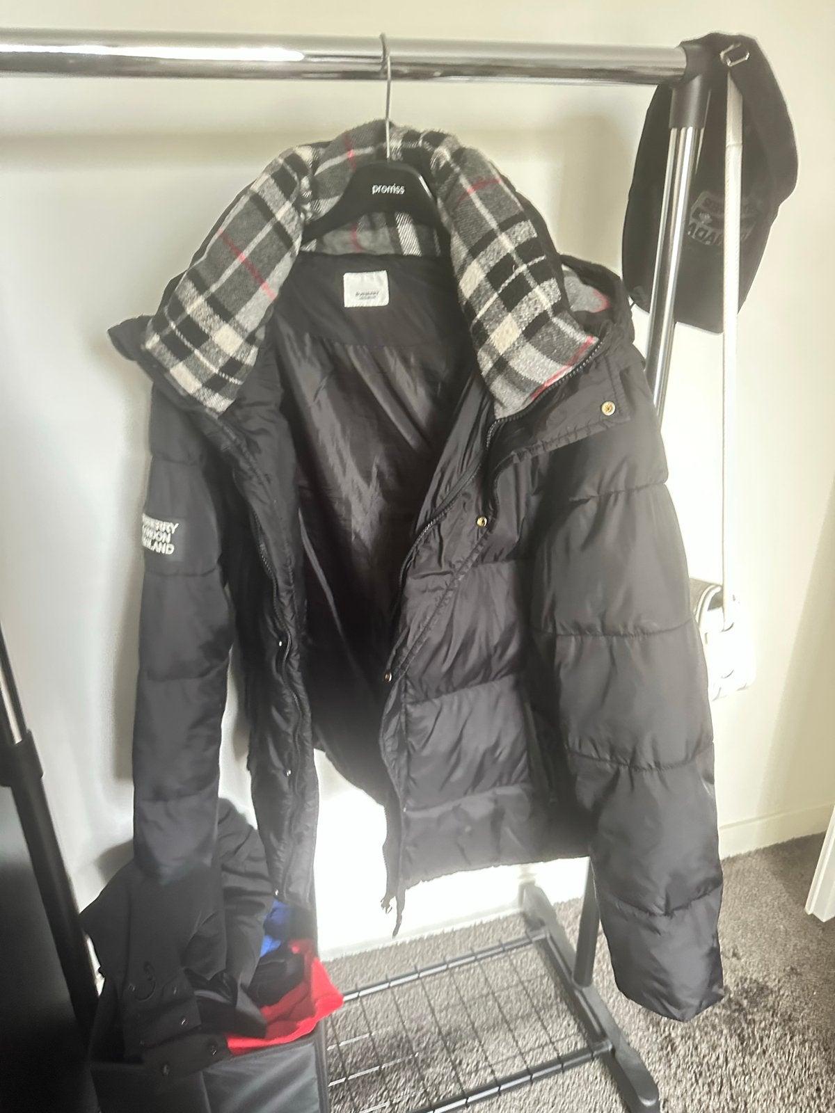 Burberry Puffer Jacket Zwart - Maat XXL, Ophalen of Verzenden, Zo goed als nieuw, Overige maten, Zwart