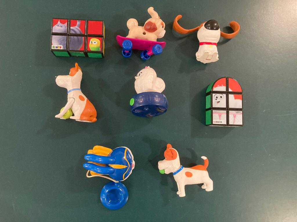 Huisdiergeheimen figuren rubiks 8 st mcdonalds happy meal!, Verzamelen, Poppetjes en Figuurtjes, Ophalen of Verzenden, Zo goed als nieuw