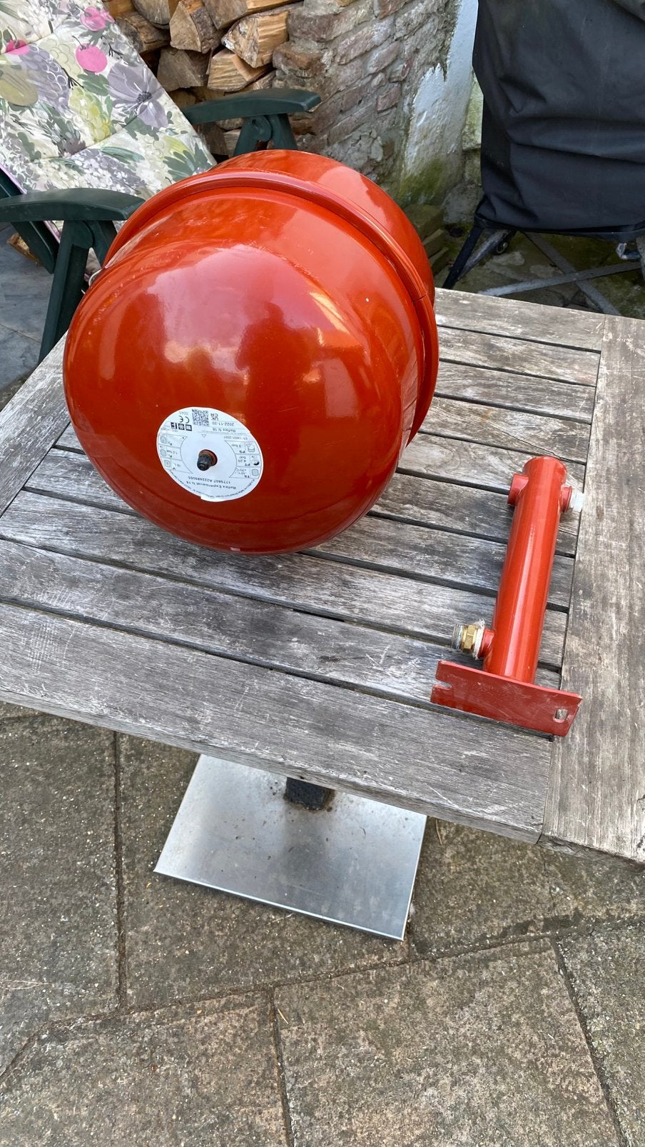 Zgan drukvat met drukvat houder, Ophalen of Verzenden, Zo goed als nieuw, Minder dan 60 cm, Overige typen