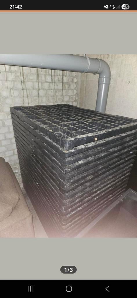 26 kunststof pallets, Doe-het-zelf en Verbouw, Platen en Panelen, Ophalen, Gebruikt, Betonplex, Minder dan 20 mm