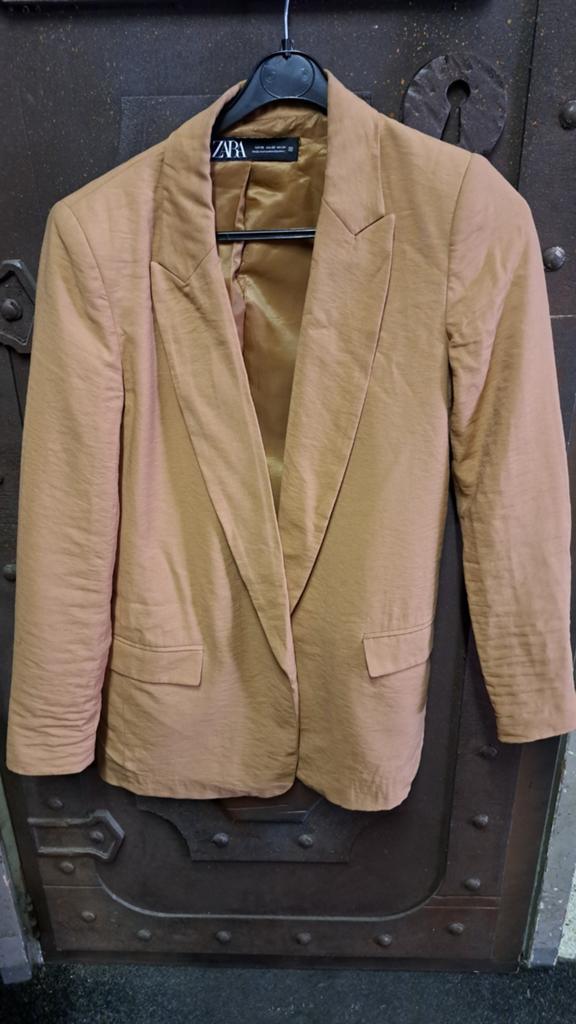 Blazer tabac kleur maat S, Ophalen, Gedragen