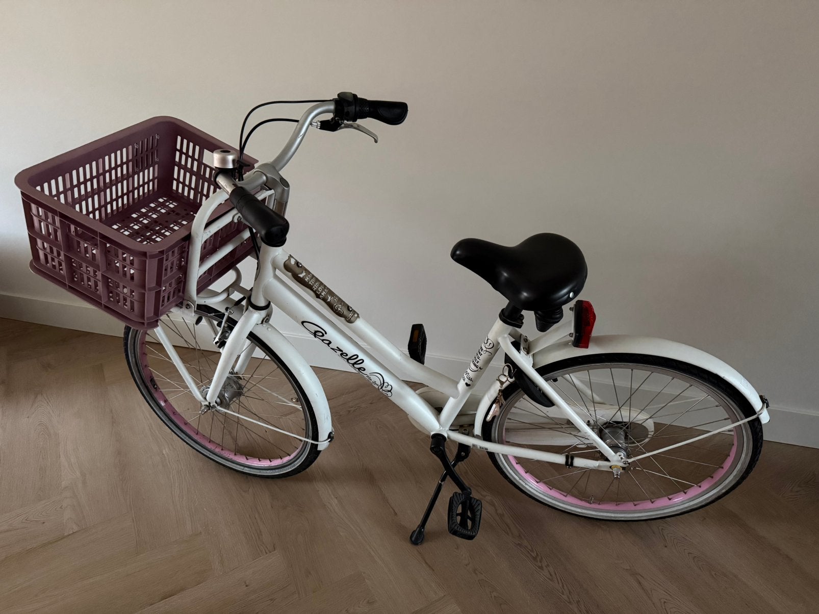 Gazelle Miss Grace - 22 inch meisjesfiets wit, Ophalen, Gebruikt, 22 inch, Handrem
