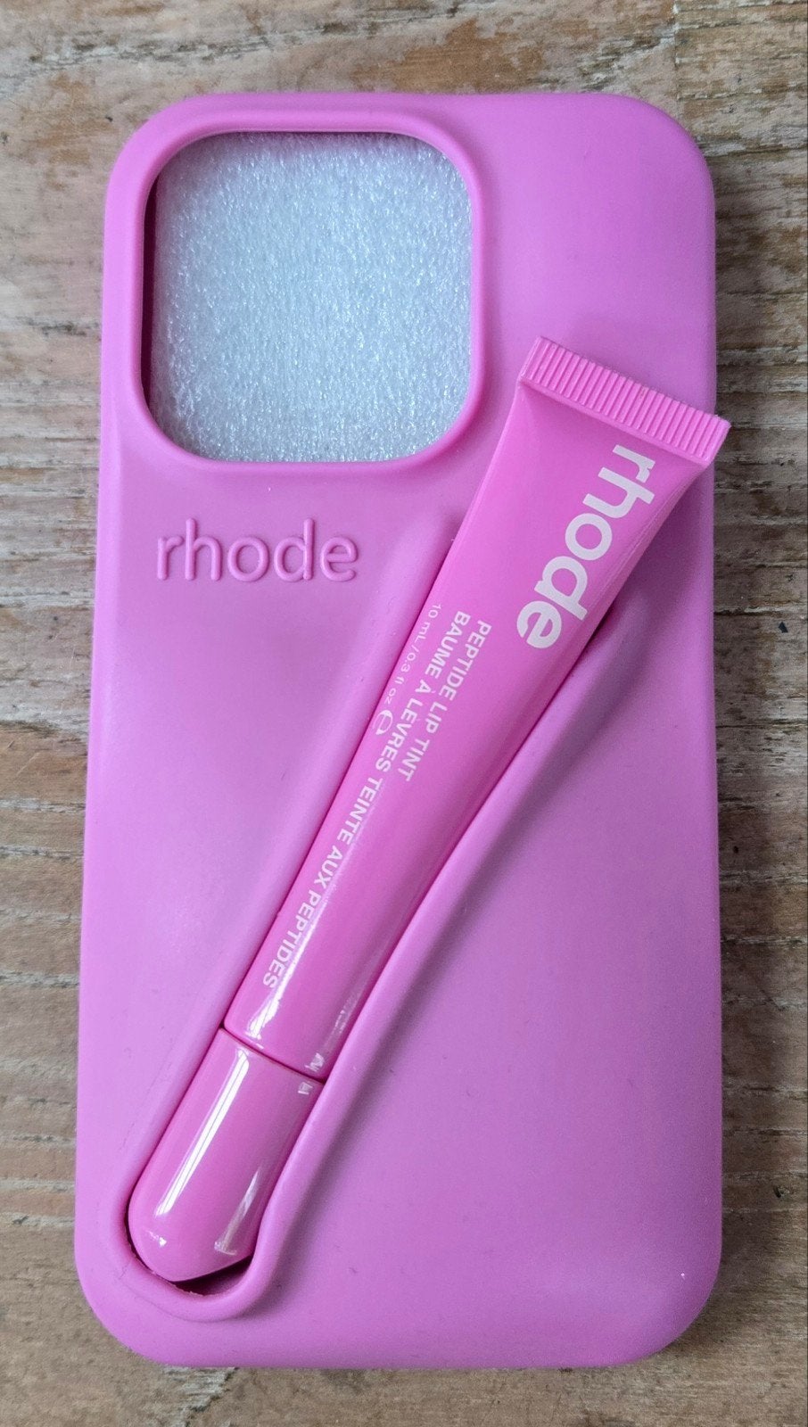Rhode telefoonhoesje met Peptide Liptint Shortcake, Nieuw, Hoesje of Tasje, Ophalen of Verzenden, Schokbestendig