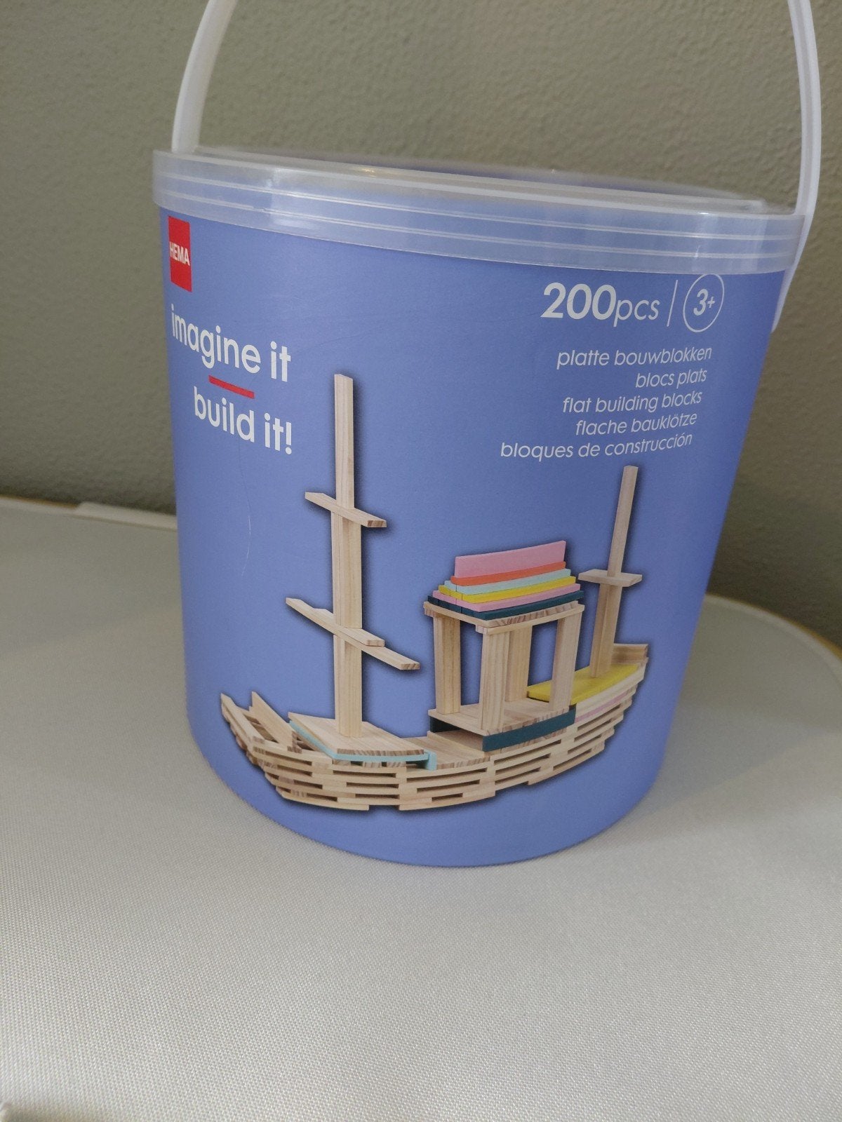 Hema Platte Bouwblokken - 200 stuks, Ophalen of Verzenden