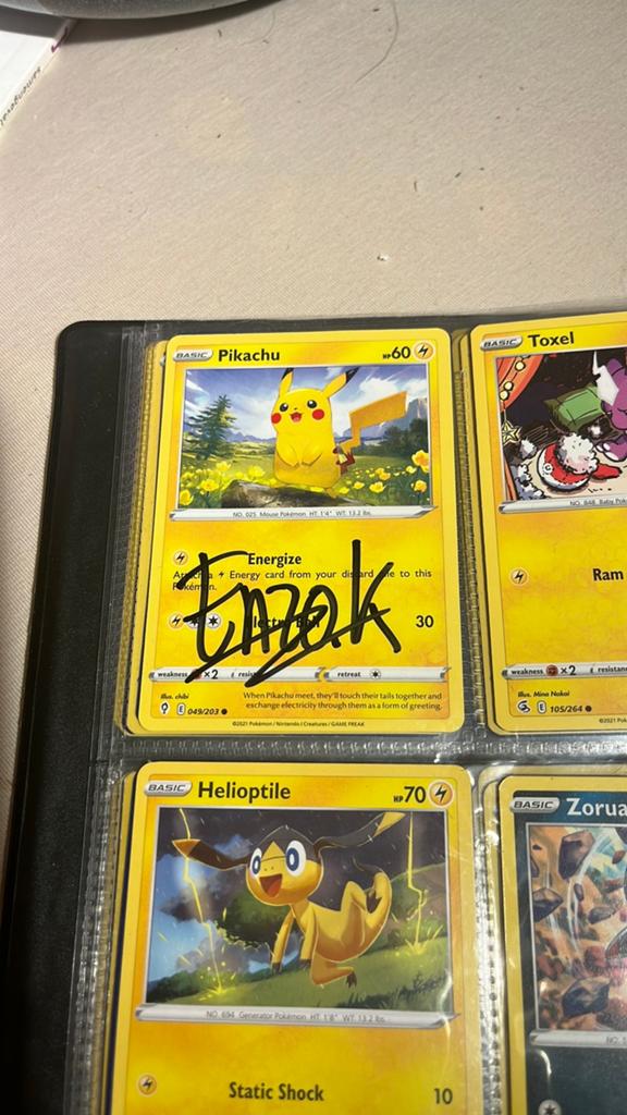 Pokémon kaart met handtekening van Enzo Knol!, Ophalen of Verzenden, Zo goed als nieuw