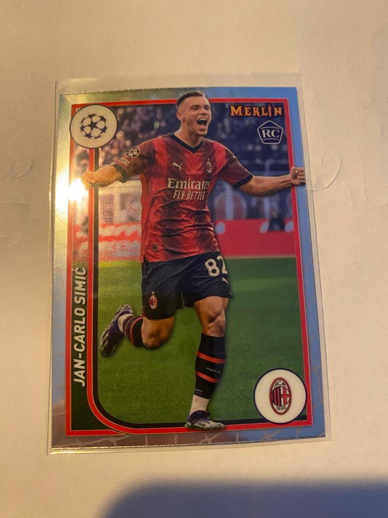 Jan-Carlo Simic Topps Merlin AC Milan Rookie Card #4, Ophalen of Verzenden, Zo goed als nieuw, Plaatje