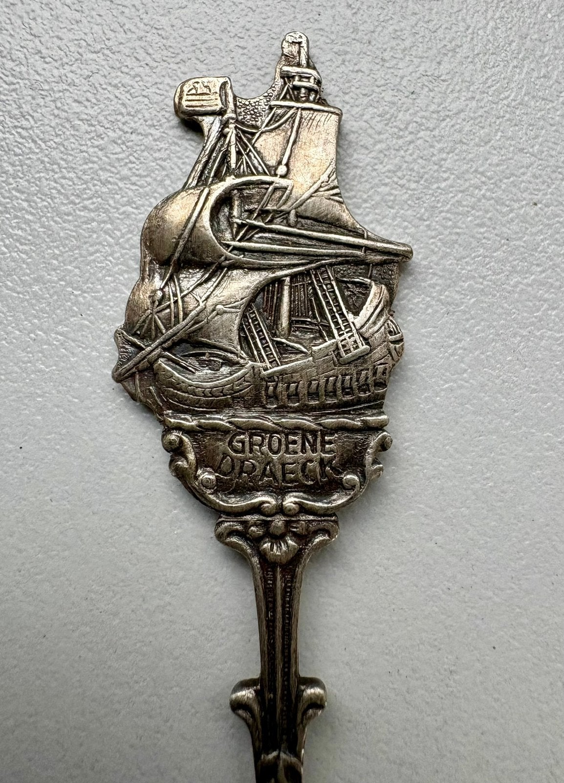 Theelepel GROENE DRAECK (Scheepvaart), Antiek en Kunst, Verzenden