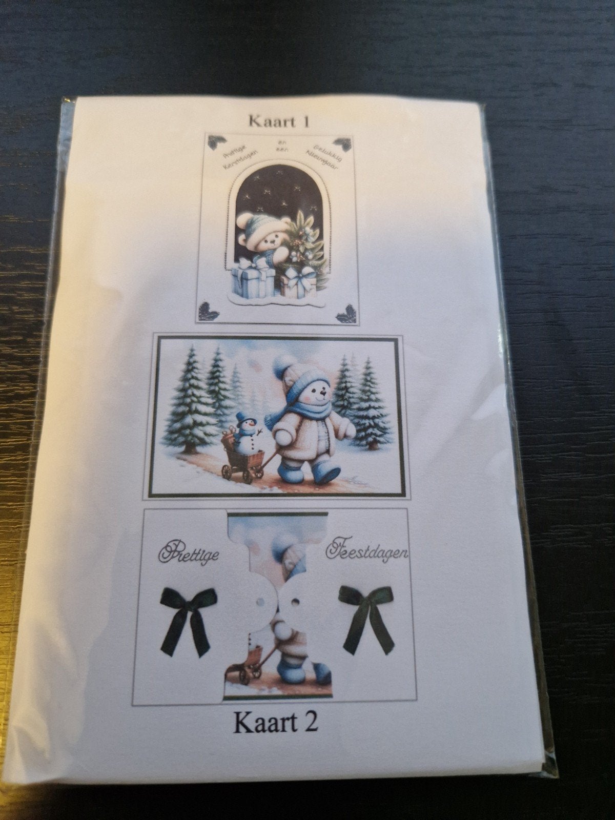 Kaartmaaksetje kerst beertjes, Ophalen of Verzenden, Kerst
