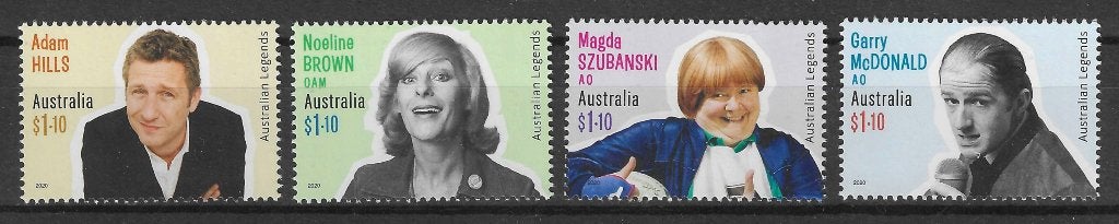 AUSTRALIE 2020, mi 5122/25 "Legends of Comedy" postfris, Ophalen of Verzenden, Postfris