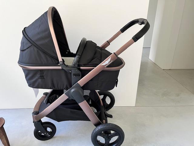 Sleeworld Supreme kinderwagen (black/rose), Verstelbare duwstang, Ophalen of Verzenden, Zo goed als nieuw, Kinderwagen