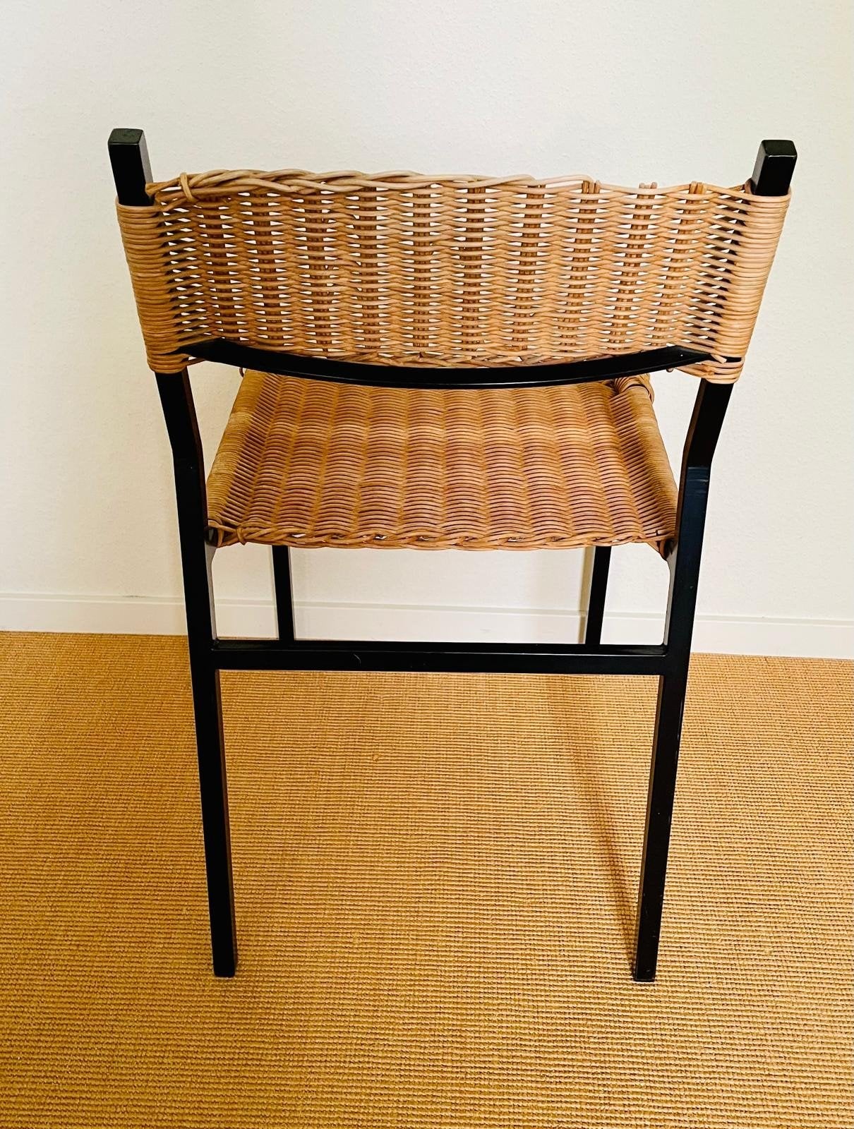 SPECTRUM MARTIN VISSER 4 STUKS EERKAMERSTOELEN, Ophalen, Gebruikt, Zwart, Metaal